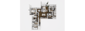 C2U Floor Plan at The Levi Luxury Apartments, McDonough, 30253