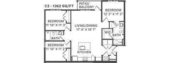 C2 Floor Plan at Apex, Colorado