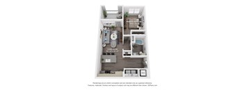 A1plus Floor Plan at The Depot Luxury Apartment Homes, Missouri, 64083