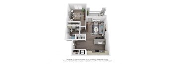 A2 Floor Plan at The Depot Luxury Apartment Homes, Raymore, 64083