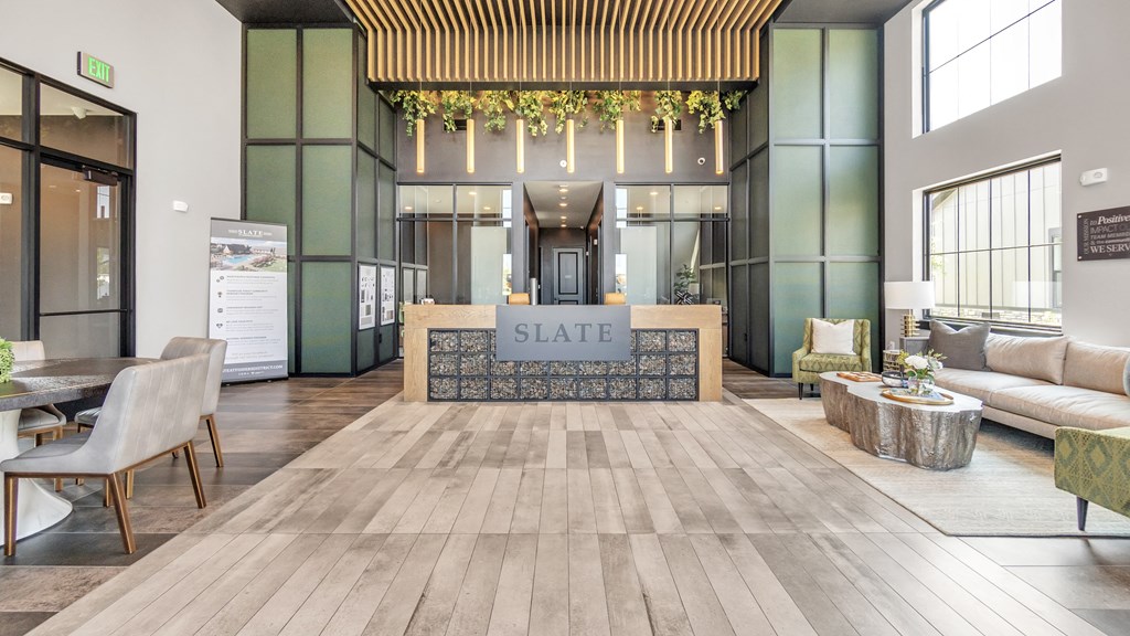 a rendering of the lobby of the new state of the art facility at Slate at Fishers District, Fishers, IN