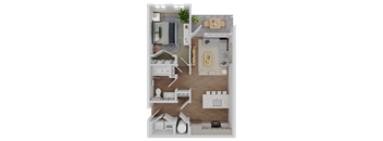 1 bed 1 bath A1 Floor Plan at Standard441, Lady Lake, FL