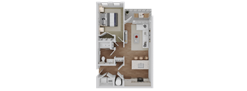 1 bed 1 bath A1p Floor Plan at Standard441, Lady Lake, 32159