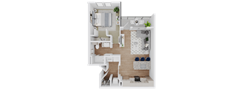 1 bed 1 bath A2 Floor Plan at Standard441, Lady Lake Florida