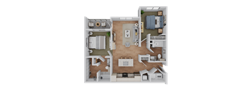 2 bed 2 bath B1 Floor Plan at Standard441, Florida