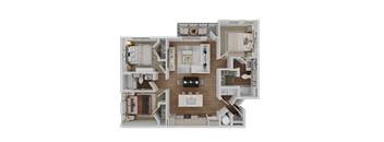 3 bed 2 bath C2 Floor Plan at Standard441, Florida