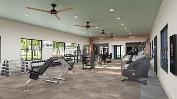 gym at The Quinn Luxury Apartments, Pensacola, FL