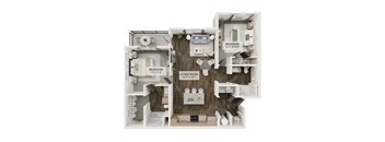 B2 Floor Plan at The Liliana Apartment Homes, Georgia
