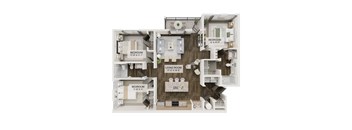 C2 Floor Plan at The Liliana Apartment Homes, Georgia, 31322