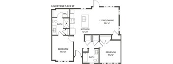 Limestone Floor Plan at Slate at Fishers District, Fishers