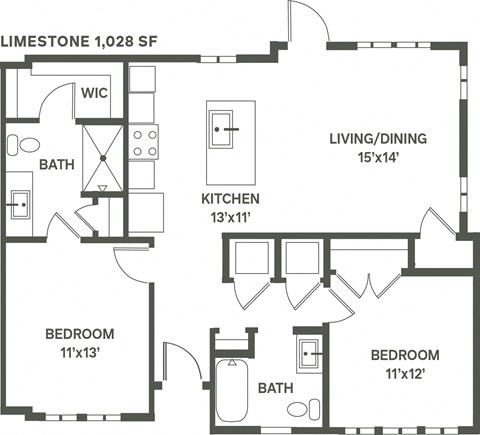 Limestone Floor Plan at Slate at Fishers District, Fishers