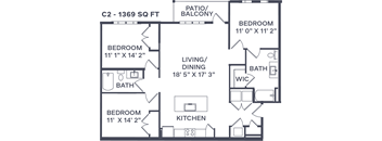 C2 Floor Plan at Taylor Farms, Charlotte, 28262
