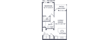 A1 Floor Plan at Taylor Farms, North Carolina, 28262