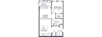 A1 Floor Plan at Taylor Farms, Charlotte, NC