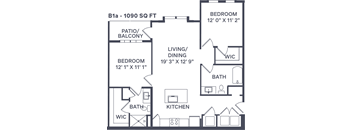 B1a Floor Plan at Taylor Farms, North Carolina