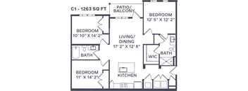 C1 Floor Plan at Taylor Farms, Charlotte, North Carolina