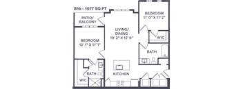 B1b Floor Plan at Taylor Farms, North Carolina, 28262