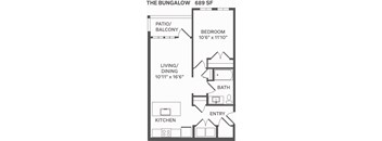 BUNGALOW Floorplan at Alta25, Monument, Colorado