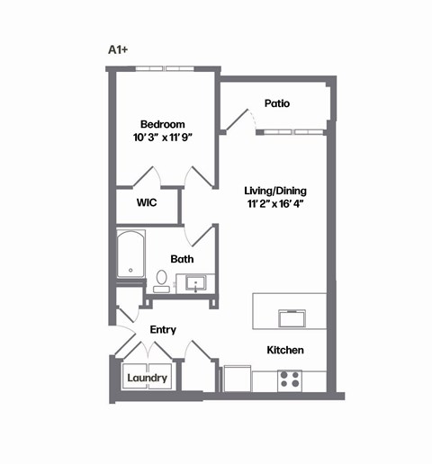 A1PLUS Floor Plan at Watermark at Urban Blu, Panama City Beach, FL, 32407