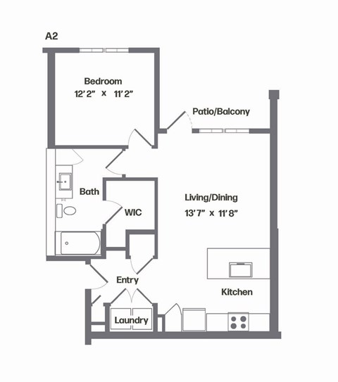 A2 Floor Plan at Watermark at Urban Blu, Panama City Beach, FL