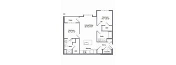 B1 Floor Plan at Watermark at Urban Blu, Panama City Beach, 32407