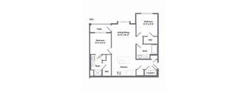 B1a Floor Plan at Watermark at Urban Blu, Panama City Beach, Florida