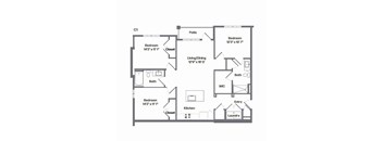 C1 Floor Plan at Watermark at Urban Blu, Florida, 32407