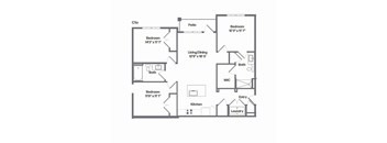 C1a Floor Plan at Watermark at Urban Blu, Panama City Beach, FL, 32407