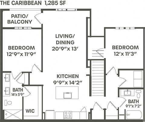 Caribbean Floor Plan at Palm Grove, Florida