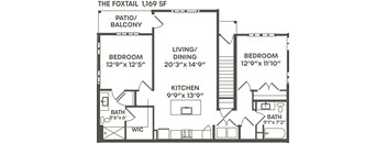 Foxtail Floor Plan at Palm Grove, Florida, 34222