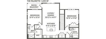 Palmetto Floor Plan at Palm Grove, Ellenton, FL, 34222