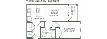 The Bungalow+ (A1+) Floor Plan at Premier at West Park, Colorado