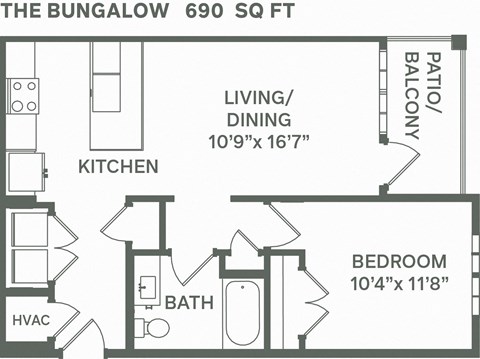 The Bungalow (A1) Floor Plan at Premier at West Park, Greeley