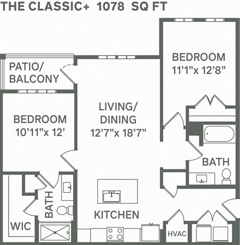 The Classic+ (B1+) Floor Plan at Premier at West Park, Greeley, CO