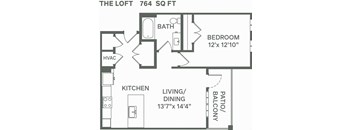 The Loft (A2) Floor Plan at Premier at West Park, Colorado, 80634
