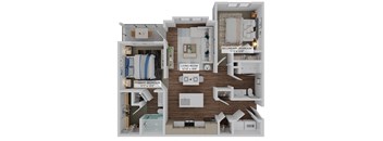 2 bed 2 bath D at The Quinn Luxury Apartments, Pensacola, FL, 32526