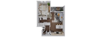 1 bed 1 bath B at The Quinn Luxury Apartments, Pensacola, FL