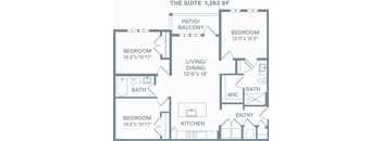 The Suite Floorplan at The Quarry, Fort Collins, 80526