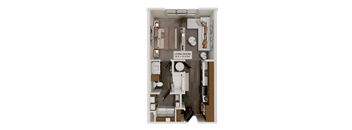 studio 1 bath at Stack at Wheat Ridge Apartments, Wheat Ridge, Colorado