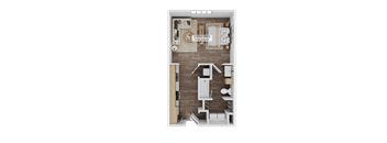 a studio layout in Bradenton, FL