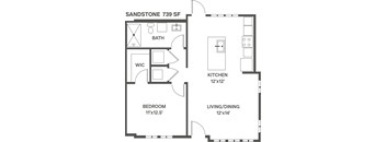 Sandstone Floor Plan at Slate at Fishers District, Fishers, Indiana