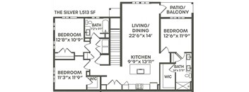 Silver Floor Plan at Palm Grove, Ellenton, 34222
