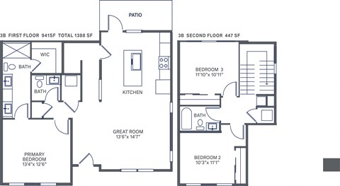 3B Floor Plan at Citadel at Castle Pines, Colorado
