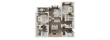 B1 Floor Plan at Terrassa Luxury Apartments, Saint Augustine, FL 32084