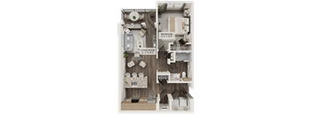 A1 Floor Plan at Terrassa Luxury Apartments, Saint Augustine