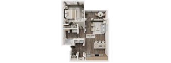 A2 Floor Plan at Terrassa Luxury Apartments, Florida
