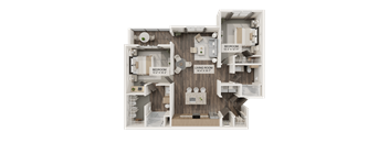 B2 Floor Plan at Terrassa Luxury Apartments, Saint Augustine, FL