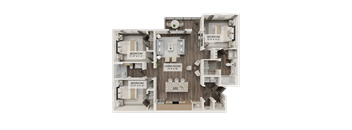 C2 Floor Plan at Terrassa Luxury Apartments, Saint Augustine Florida