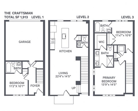 The Craftsman Floor Plan at The BLVD at Wilson Crossings, Wyoming, MI