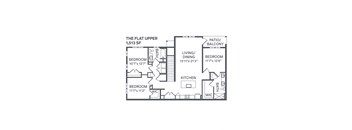 The Flat Upper Floor Plan at The BLVD at Wilson Crossings, Michigan